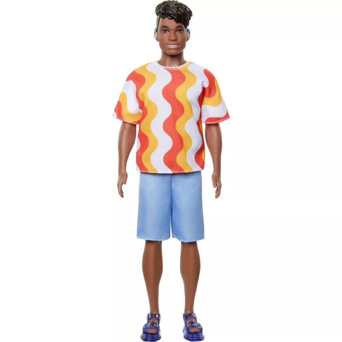 Barbie Fashionistas Ken Doll #220 with Hearing Aids Wearing an Orange Shirt & Jelly Shoes | Target