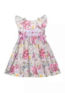 Toddler Girls Butterfly Rose Smocked Dress | Belk