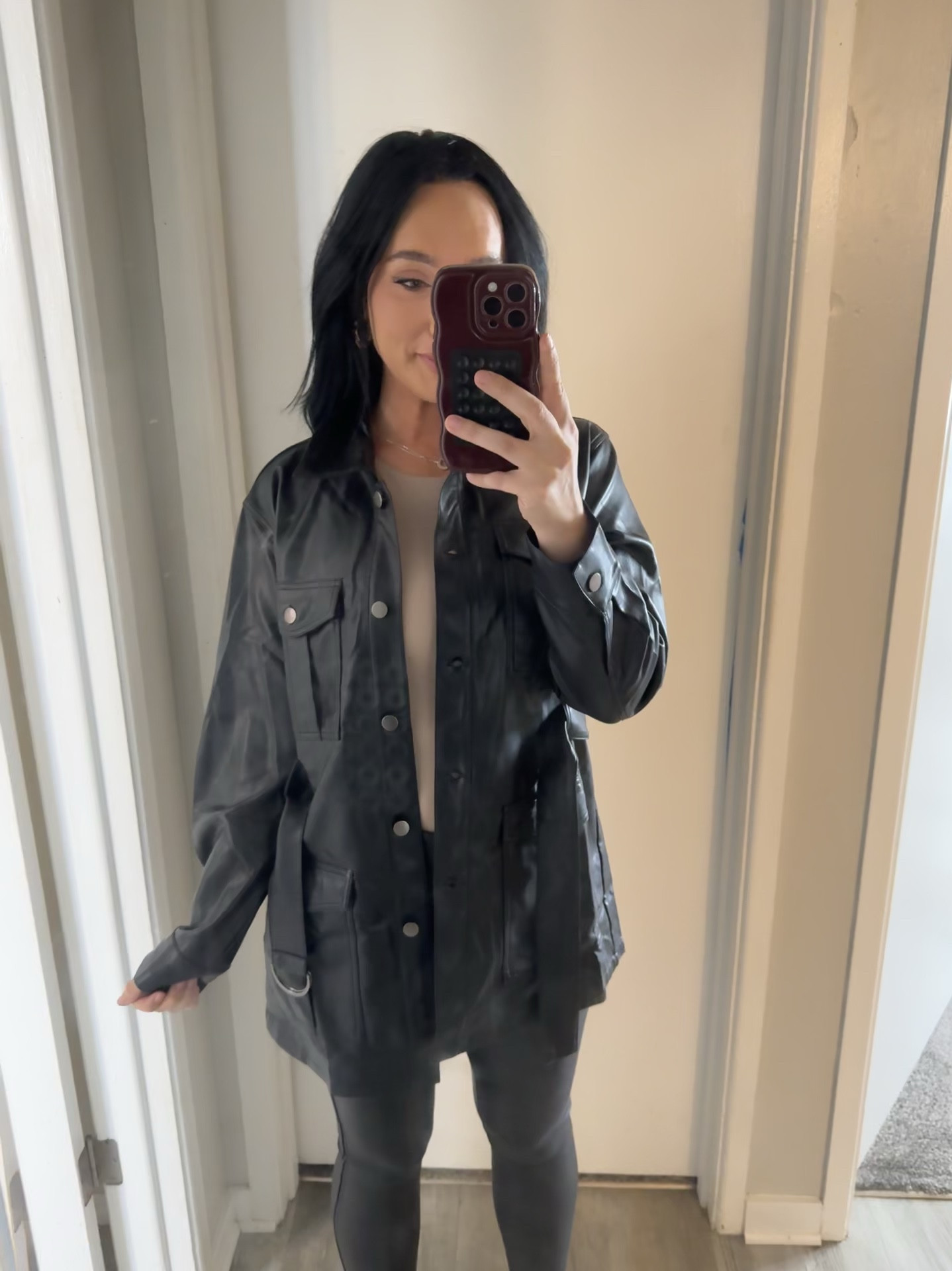 The perfect faux leather jacket for this fall and winter season. I’m taking this to nyc with us! Wearing a small. Use BEAUTYOFBUDGET30 for 30% off

#LTKHoliday #LTKSeasonal #LTKVideo