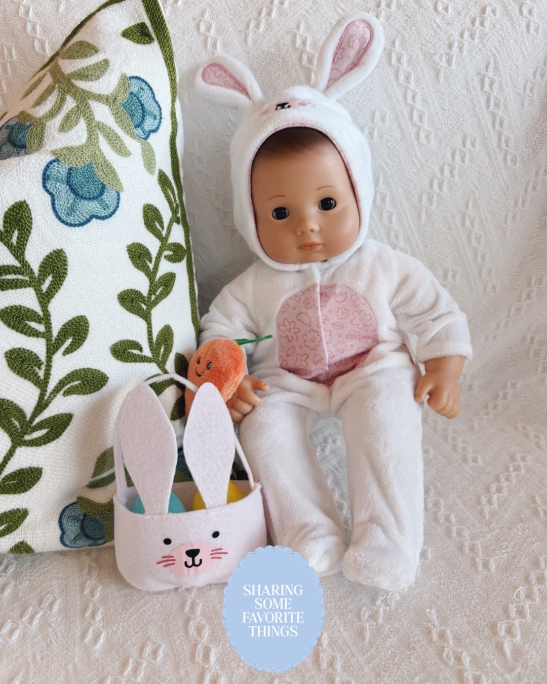 Every little girl who loves her baby dolls needs this sweet Easter set 🐰🌸🩵

I found the CUTEST baby-doll Easter outfit and I cannot get over how precious it is — the sweetest little bunny outfit, an adorable carrot for baby to hold 🥕, and a tiny Easter basket filled with eggs 🧺🥚🐰 I mean… stop it right now — so cute😍💕

My daughter is obsessed with her baby dolls, so I grabbed this to surprise her for spring and it makes playtime feel extra magical✨There is just something about seasonal doll accessories that makes it so special 🐣🌷

If your little girl loves her dolls, this is the sweetest (and most affordable!) way to bring in the springtime & Easter fun✨🌸

Perfect for an Easter basket surprise, a spring birthday gift, or a little treat to make the season feel extra festive 💐🐰

#easter #easterbasket #easterbasketideas #eastergift #eastergifts #spring #springmagic #momlife #mom #giftidea #giftforkids #giftforgirls #girls #babydoll #doll #dollclothing #americangirldoll #bittybaby #easterbunny #springtime #babygirl #toddler #toddlergirl #littlegirl #playtime #easter #spring #affordable 


#LTKSeasonal #LTKKids #LTKBaby

#LTKKids #LTKSeasonal #LTKBaby