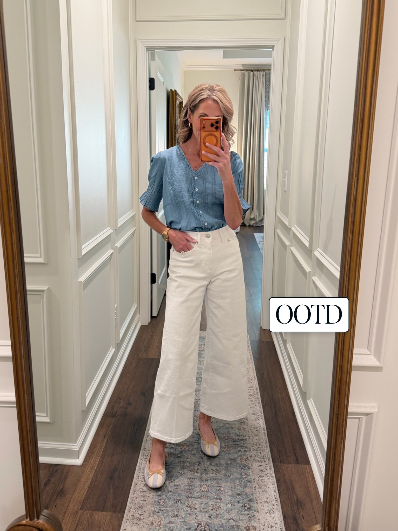 @Talbots is having a buy one get one 50% off everything sale!!! this top is included in the sale and I also winked up some white jeans as well