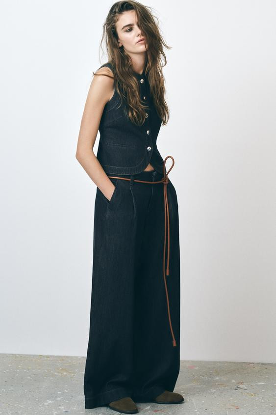 FITTED DENIM WAISTCOAT Z1975 | Zara US