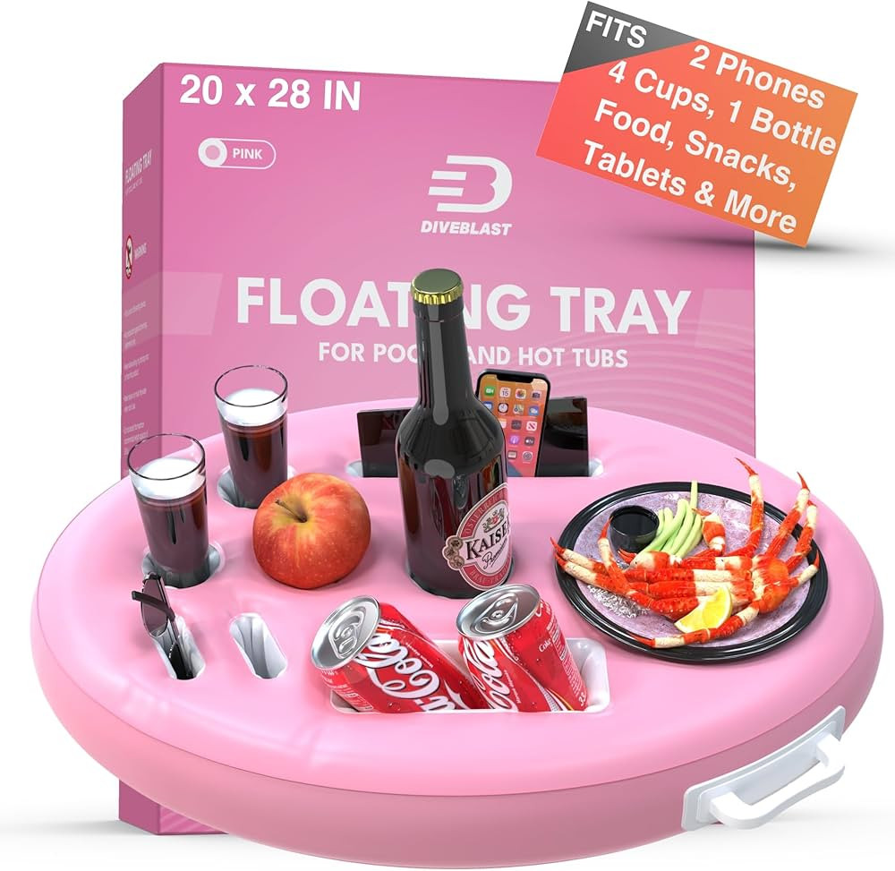 Premium Floating Drink Holder for Pool, Hot Tub Accessories for Adults - Holds Up to 50 LBS - Fun... | Amazon (US)