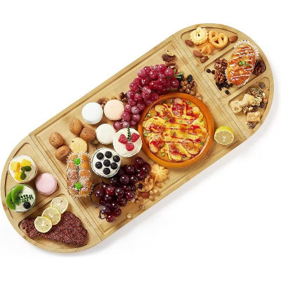 3 Piece Magnetic Cheese Board Set, Large Bamboo Charcuterie Board Set with Deep Juice Groove, Cheese Serving Set for House Warming, New Home, Wedding | Target
