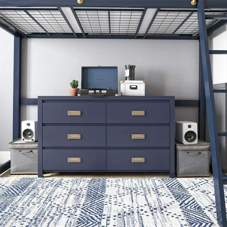Little Seeds Monarch Hill Haven 6-Drawer Kids' Dresser, Navy | Walmart (US)
