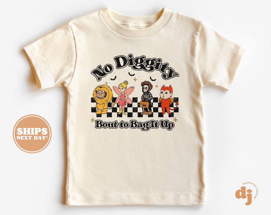 Kids Halloween Shirt No Diggity Bout to Bag It up Kids Retro - Etsy | Etsy (US)