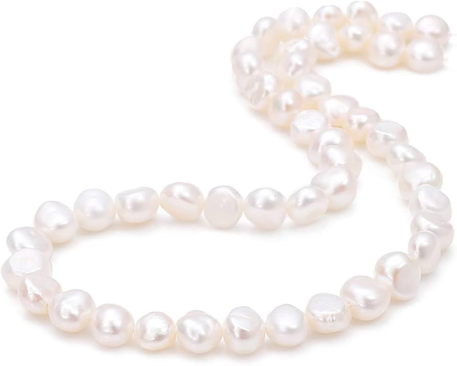Natural Pearl Beads Side Hole 6-7mm White Freshwater Cultured Loose Gemstone Beads for DIY Jewelr... | Amazon (US)