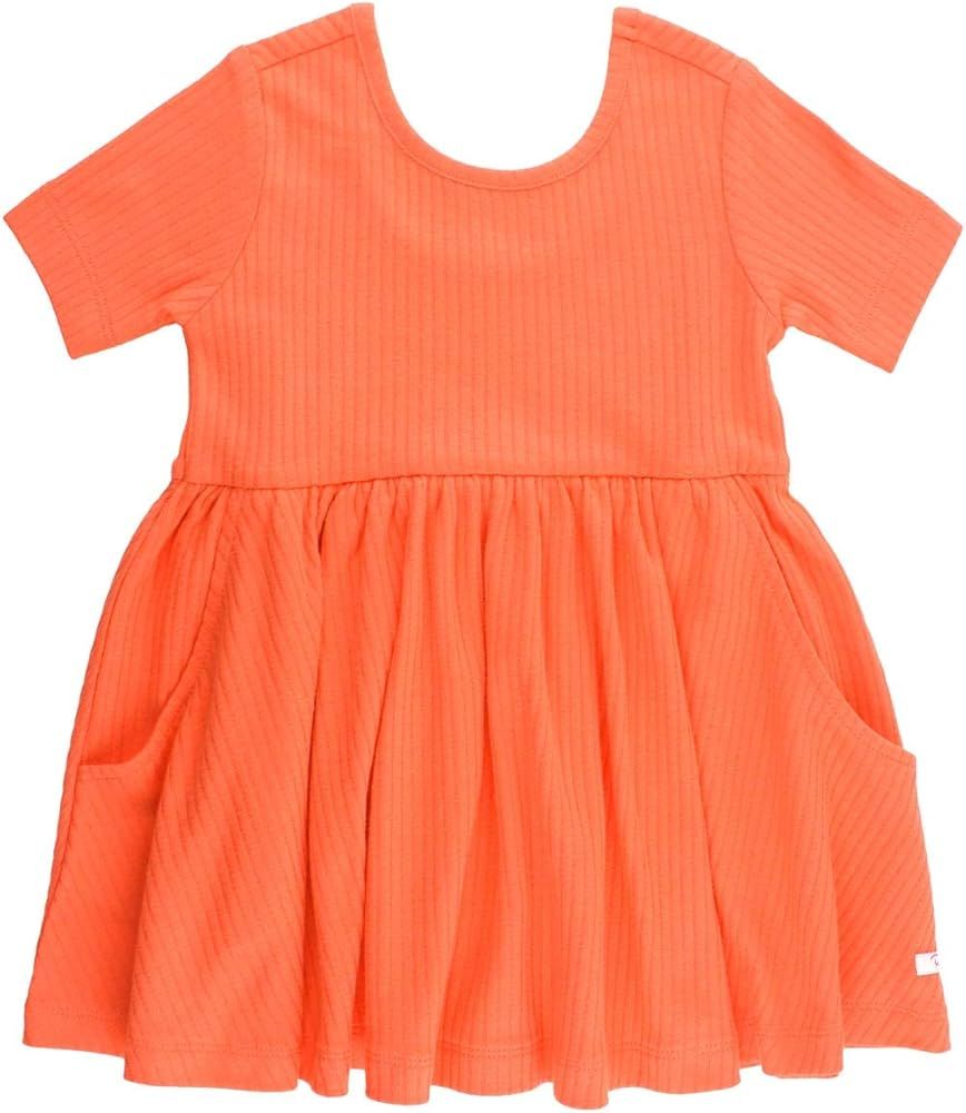 RuffleButts Baby/Toddler Girls Knit Twirl Dress | Amazon (US)