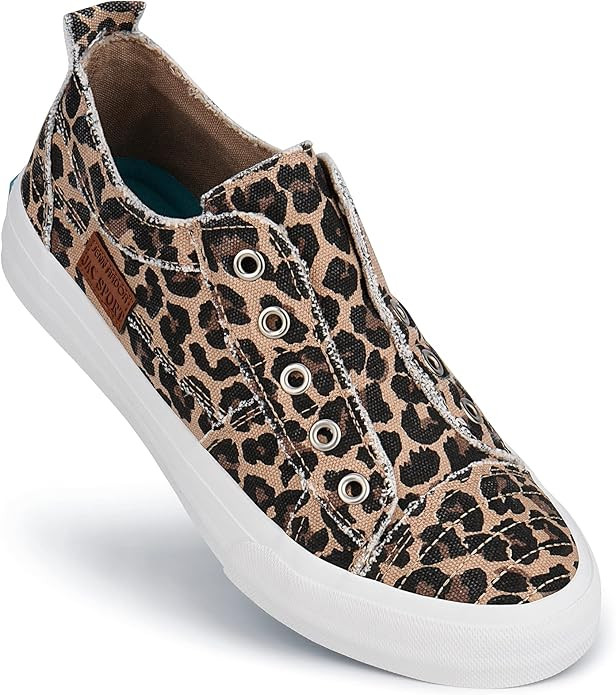 JENN ARDOR Women's Slip On Fashion Sneakers No Laces Comfortable Casual Low Canvas Sneakers Flats... | Amazon (US)