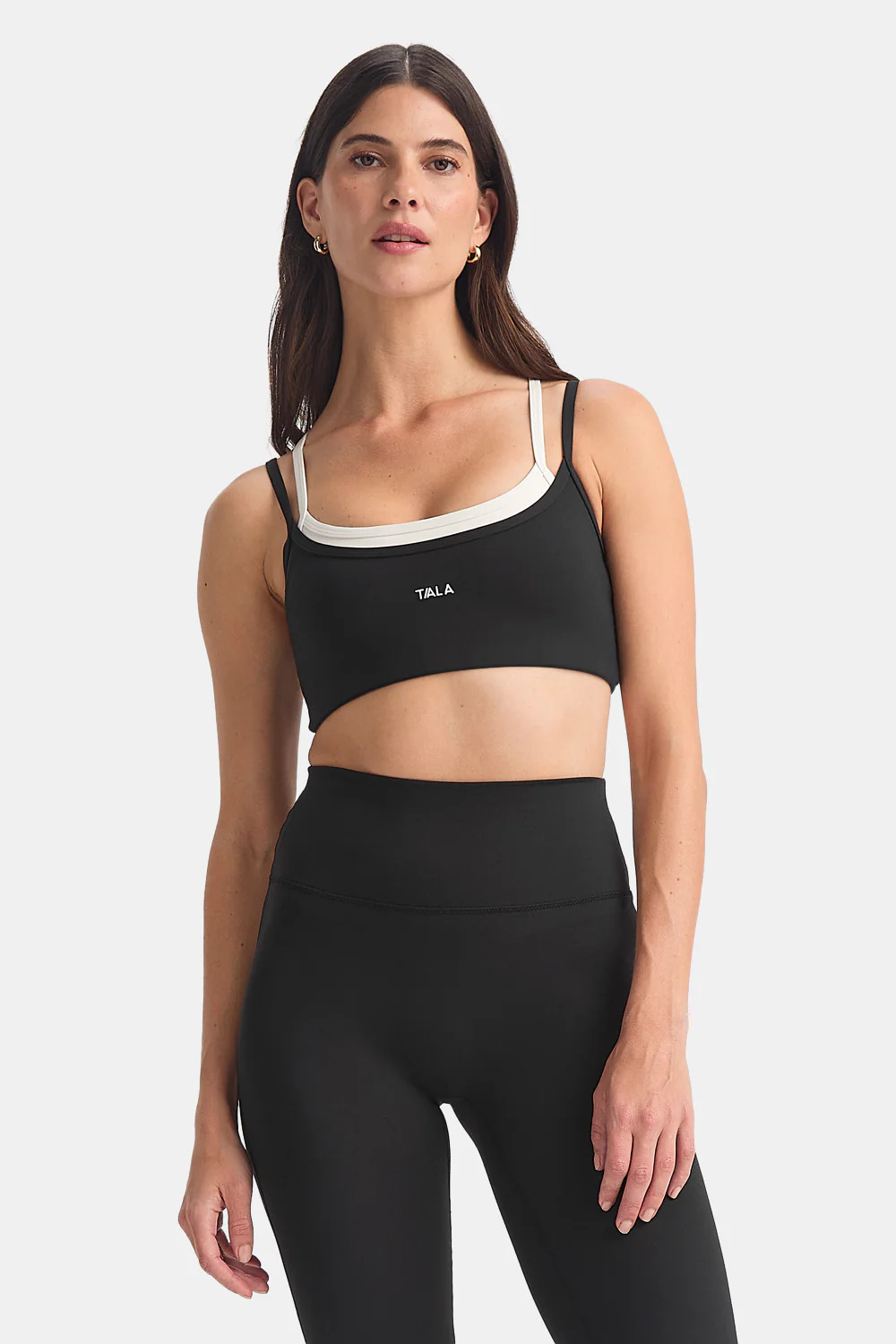 DayFlex Double Layer Sports Bra - Black / Ivory | TALA (UK)