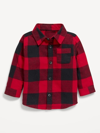 Long-Sleeve Plaid Pocket Shirt for Baby | Old Navy (US)