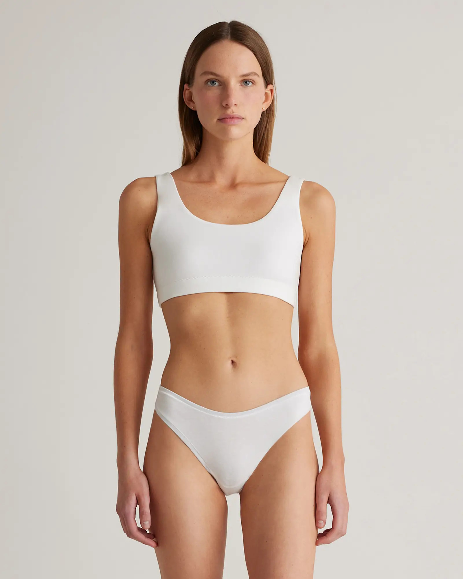 Organic Cotton Tank Bralette (2-pack) in Soft White | Quince