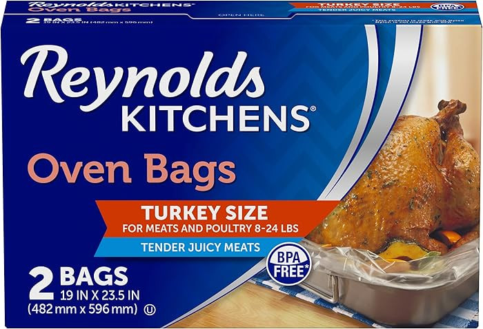 Reynolds Kitchens Turkey Size Oven Bags, Holds Up to 24 Pounds, 2 Count | Amazon (US)