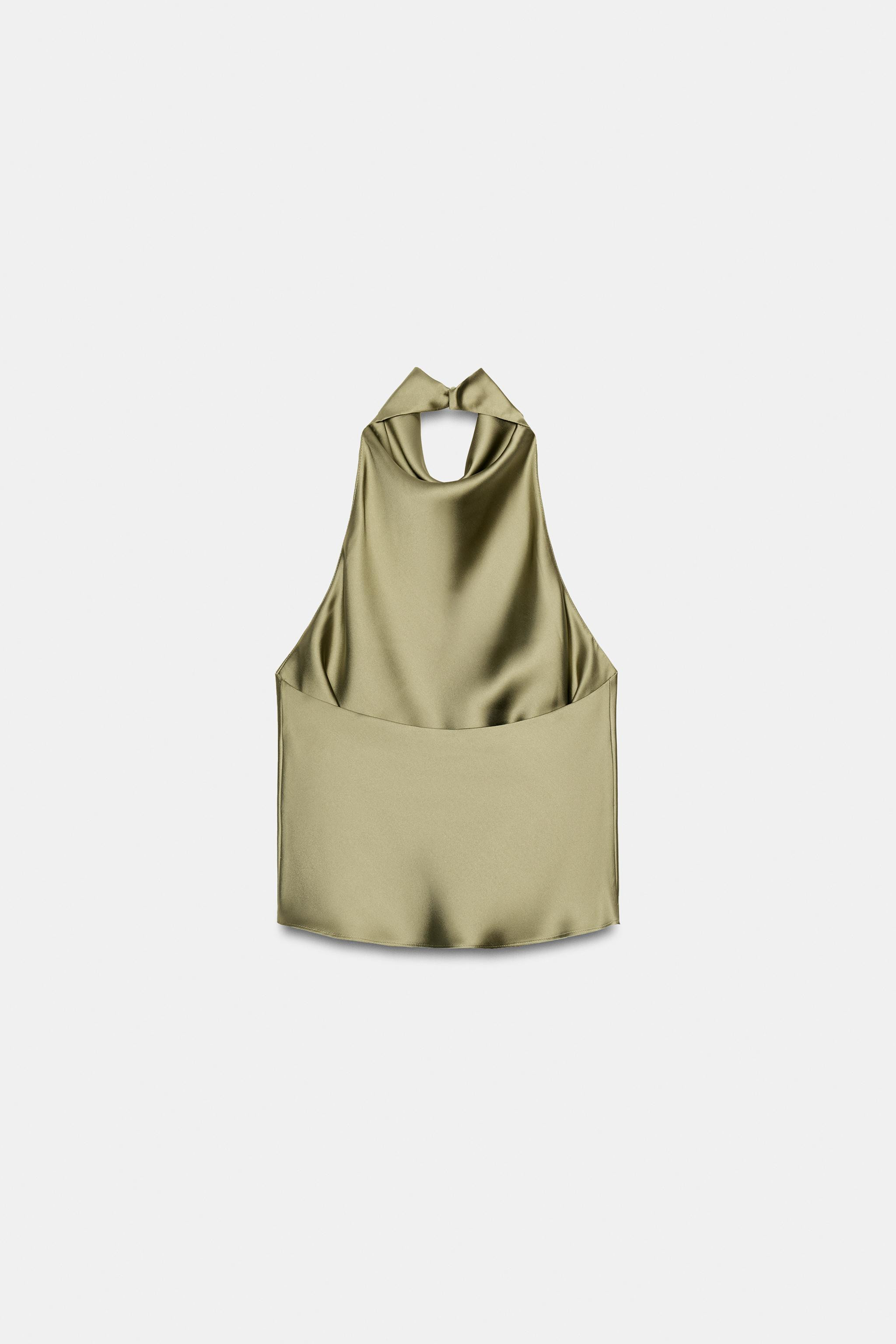 SATIN HALTER TOP | Zara UK