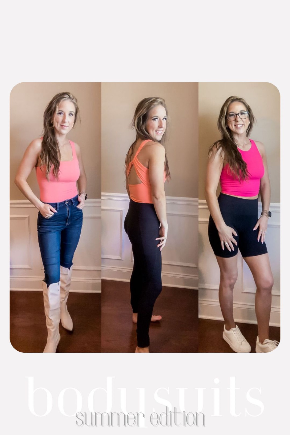 My absolute favorite bodysuits for the summer! They are all double lined and I just wear them with sticky boobs! 



#bodysuits #summerfit 

#LTKfit #LTKunder50 #LTKSeasonal