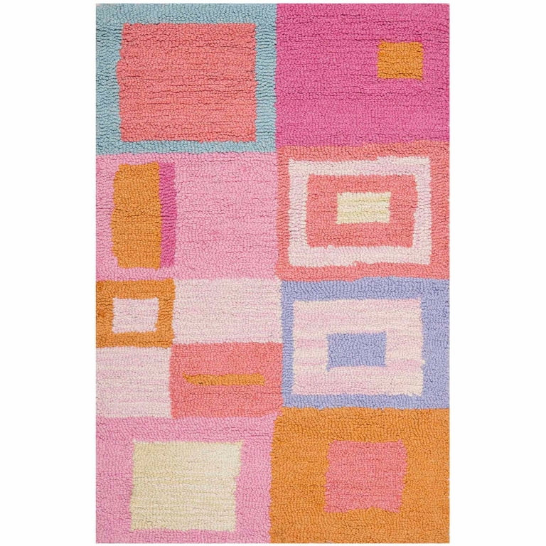 SAFAVIEH Kids Jennica Geometric Boxes Area Rug, Pink/Multi, 2' x 3' | Walmart (US)