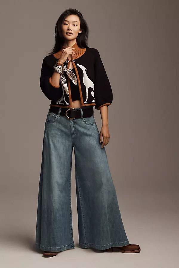 Dramazzo Mid-Rise Ultra Wide-Leg Jeans | Anthropologie (US)