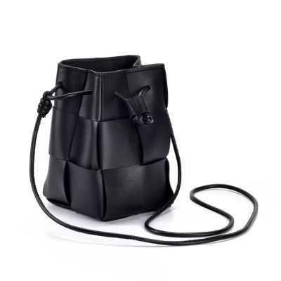 Adornia Black Patched Bucket Bag | Target