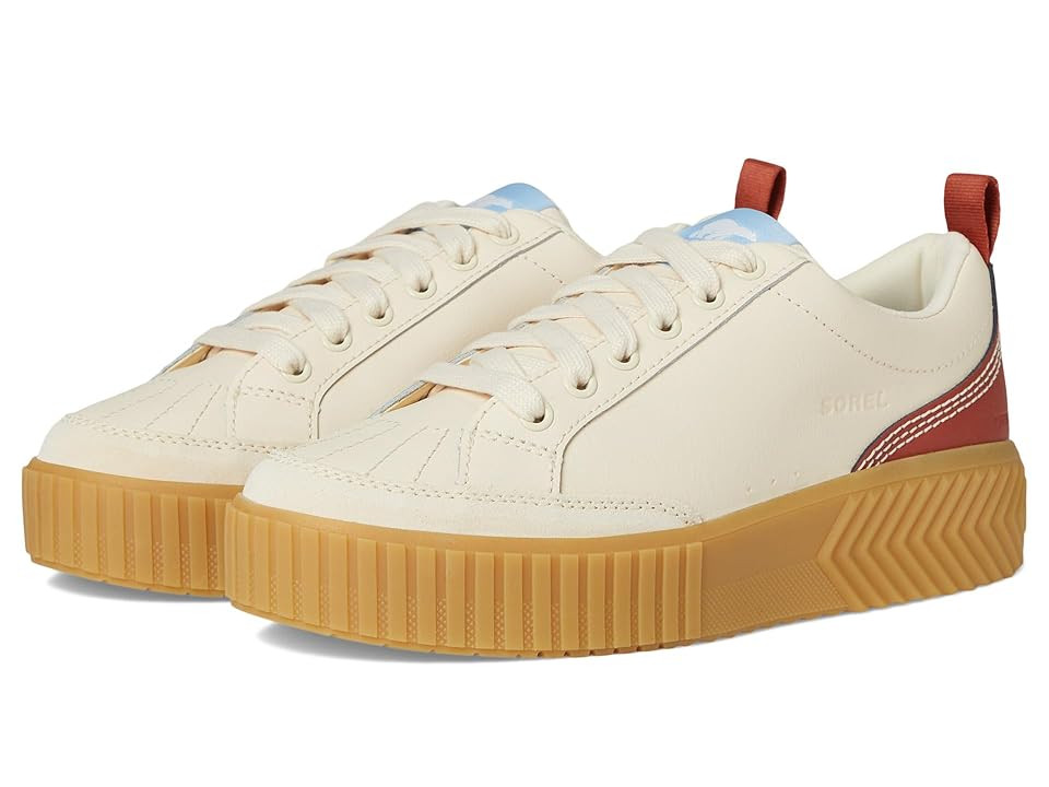 SOREL ONA AVE Low Sneaker Women's Shoes Honey White/Sanguine : 8 B - Medium, Leather | Zappos