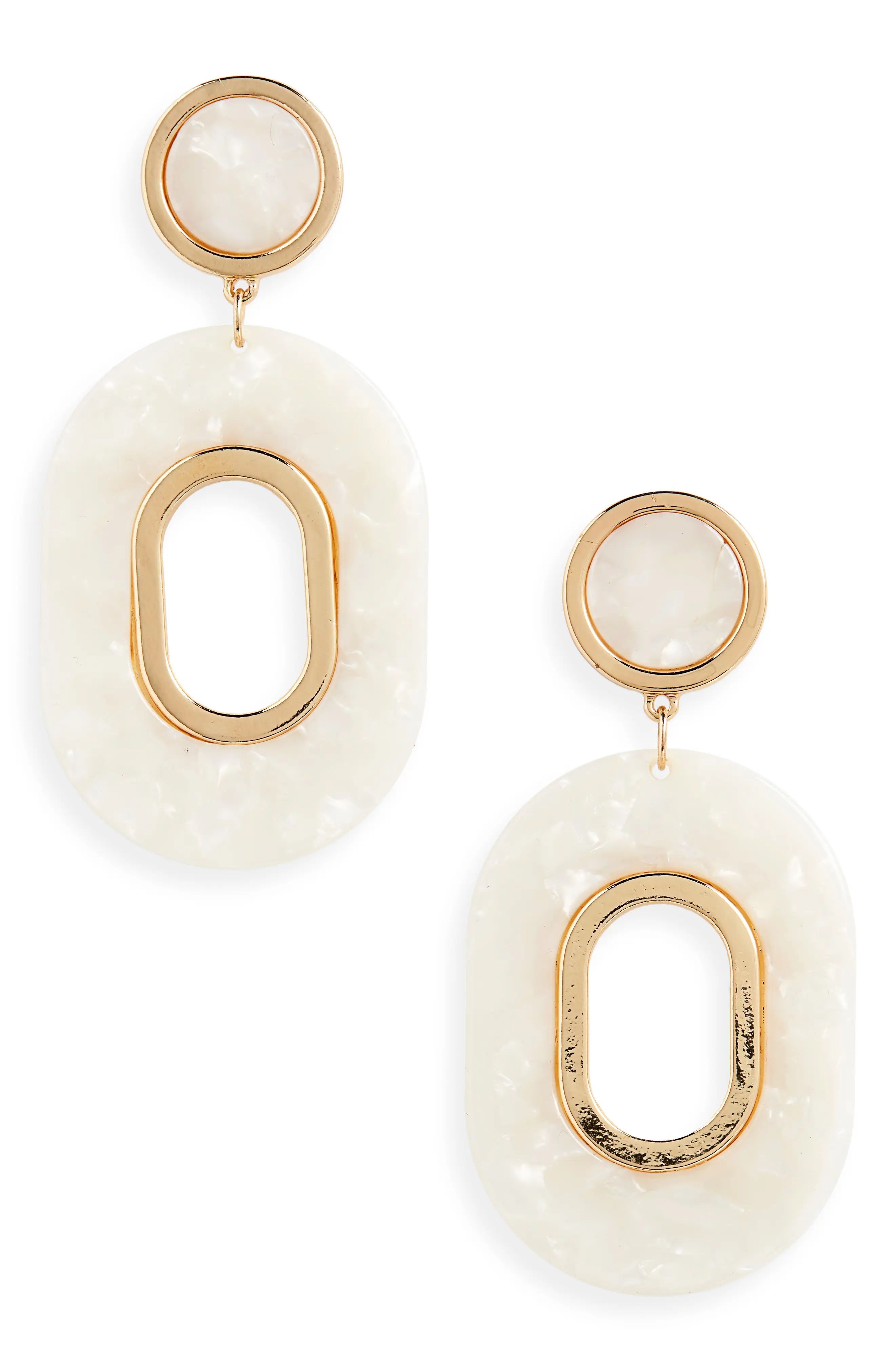 BP. Resin Oval Drop Earrings | Nordstrom