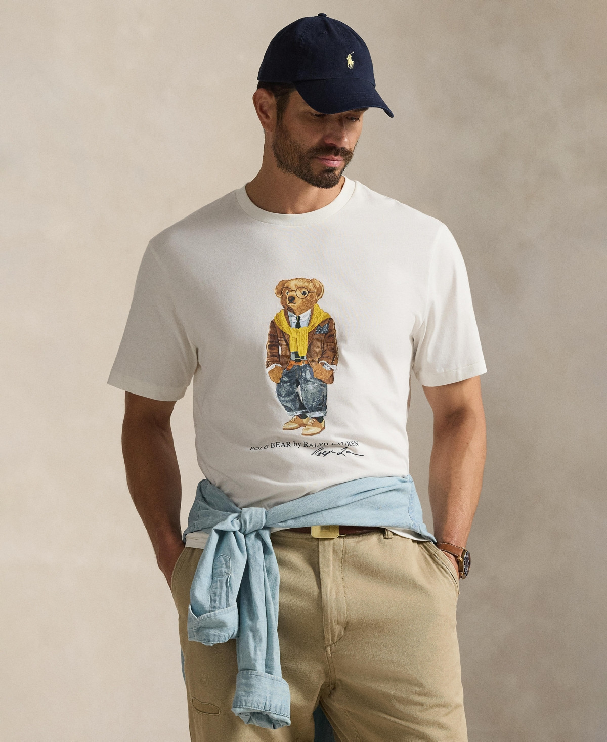 Polo Ralph Lauren Men's Crewneck Bear Graphic T-Shirt - Nevis/hudson valley bear | Macy's