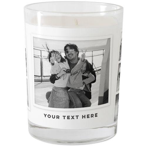 Modern Filmstrip Collage Glass Candle | Shutterfly