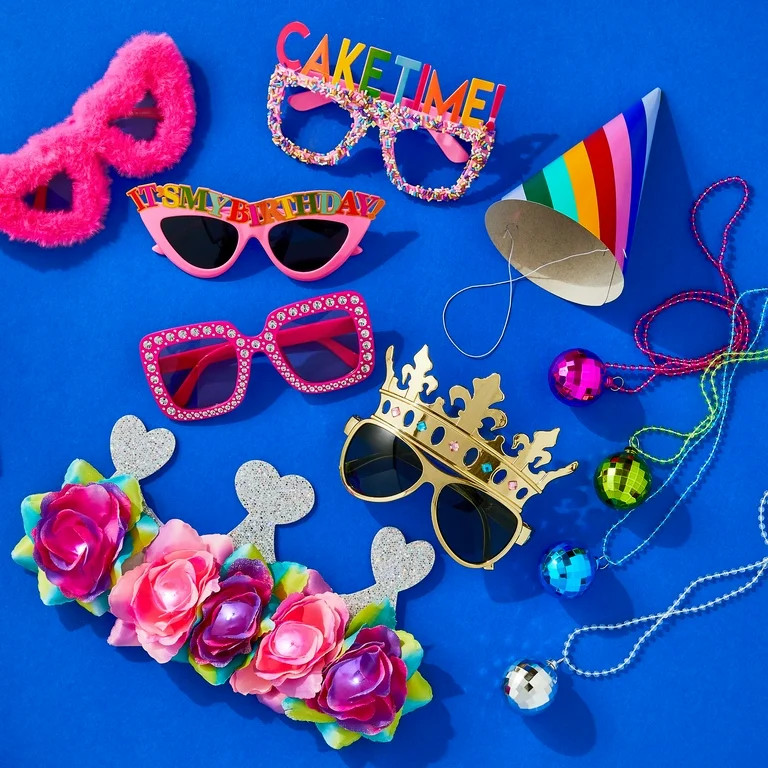 Pink Fur Heart Party Glasses, by Way To Celebrate | Walmart (US)