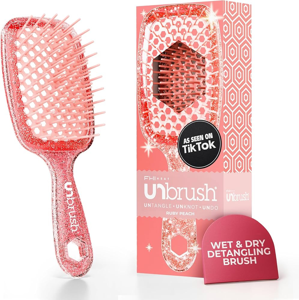 FHI Heat UNbrush Detangling Brush for Pain-Free Brushing on All Wet or Dry Hair Types — Durable... | Amazon (US)