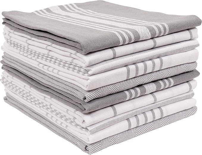 KAF Home Soho Kitchen Dish Towel Set of 10 | 18 x 28 Inch Tea Towels | Soft and Absorbent Mixed S... | Amazon (US)
