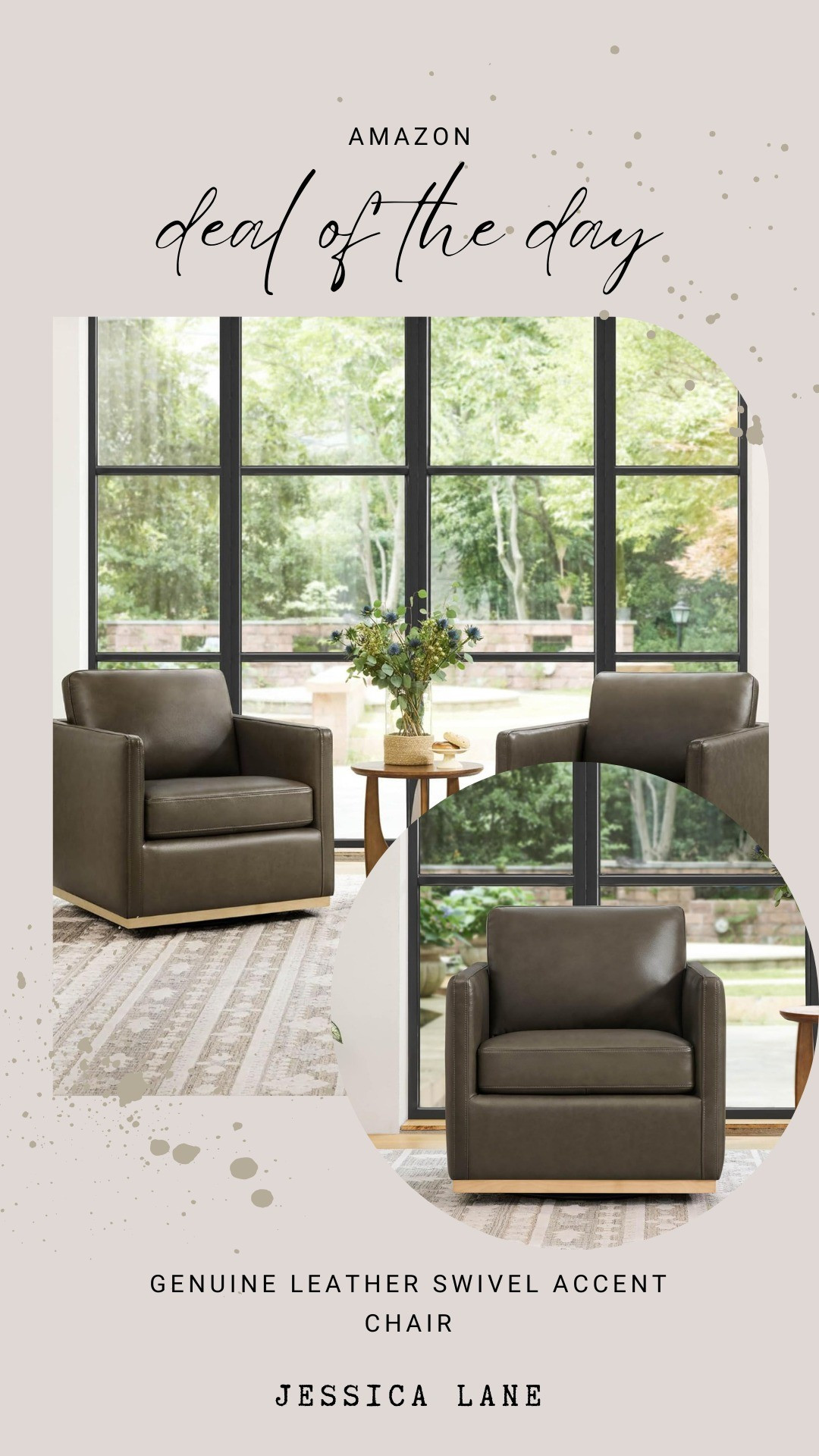 A genuine leather swivel accent chair that’s as comfortable as it is statement-making, perfect for a reading nook or living room corner.#AmazonDeals #HomeInspo

#LTKHome #LTKSaleAlert