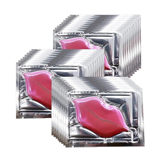 Adofect 30 Pieces Collagen Crystal Lip Masks,Pink Lip Patches& Moisturizers Collagen Lip Pads Gre... | Amazon (US)