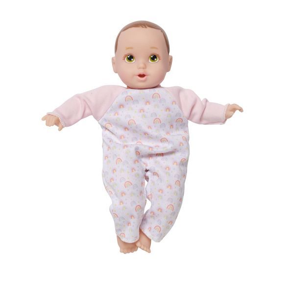 Perfectly Cute My Lil Baby 8" Baby Doll - Brunette with Rainbow Bodysuit | Target