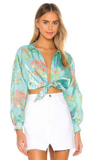 Shiraz Top in Waterfield Blue | Revolve Clothing (Global)