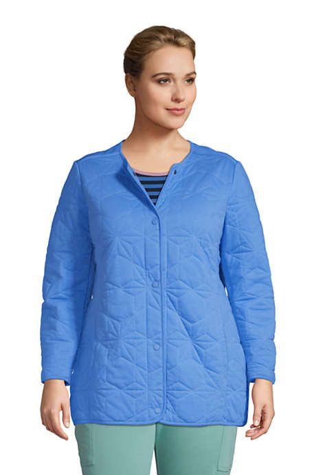 Women's Plus Size Insulated Cotton Long Jacket | Lands' End (US)