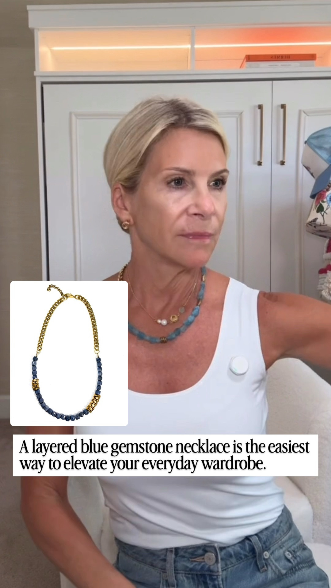 This layered blue gemstone necklace is one of those pieces that instantly makes an outfit feel more polished. I love wearing it with a simple white tee, denim, linen, or even layered with my everyday jewelry stack. The soft blue gemstones add just the right amount of color while still feeling classic enough to wear with almost everything in your closet.

👩‍💻 LTK PRO TIPS
❤️ Heart = Support my posts ;-)
🔖 Save = Get sale & restock alerts for the things you love!
📋 Lists = Organize your favorite jewelry pieces in one place.
📲 Share = Send this to a friend who loves timeless accessories.
💬 Comment = Are you a gold jewelry girl, silver, or do you love adding colorful gemstones?

#LTKOver40 #LTKSeasonal #LTKootd