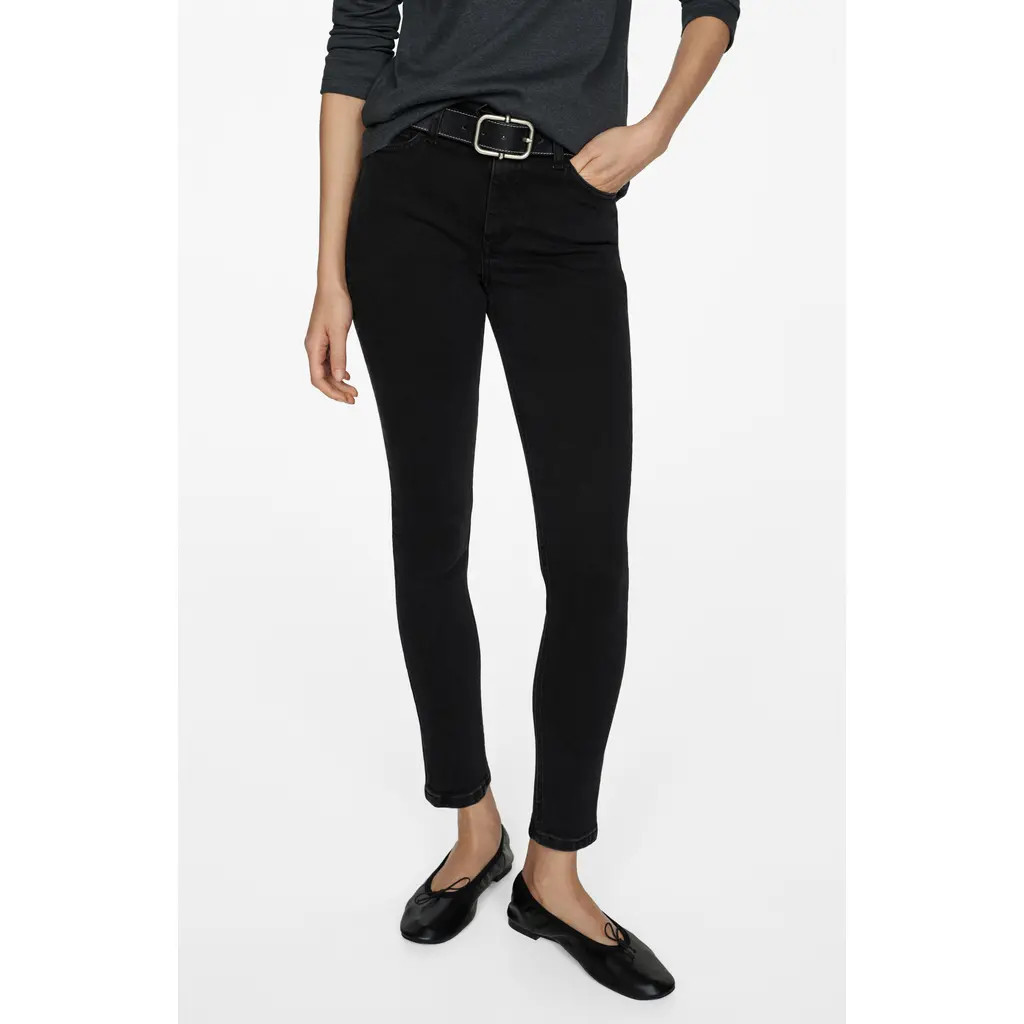 MANGO Newisa Skinny Jeans in Black Denim at Nordstrom, Size 0 | Nordstrom