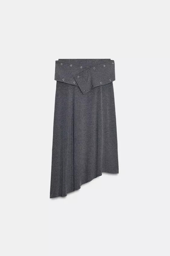 SOFT STUDDED MIDI SKIRT | Zara US