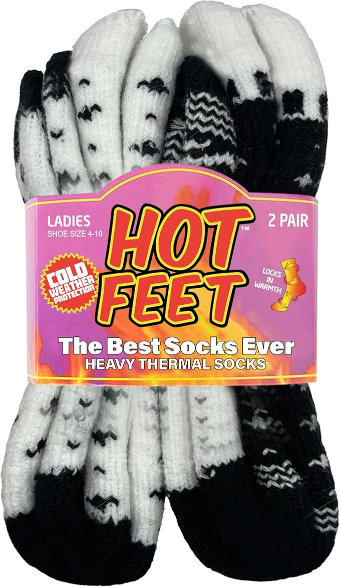 HOT FEET Thermal Socks For Women for Cold Weather – Thick Warm Socks for Women, Winter Hiking S... | Amazon (US)