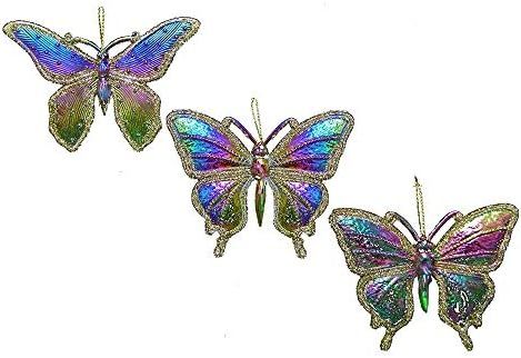 The Bridge Collection Rainbow Butterfly Ornaments, Set of 3 | Amazon (US)