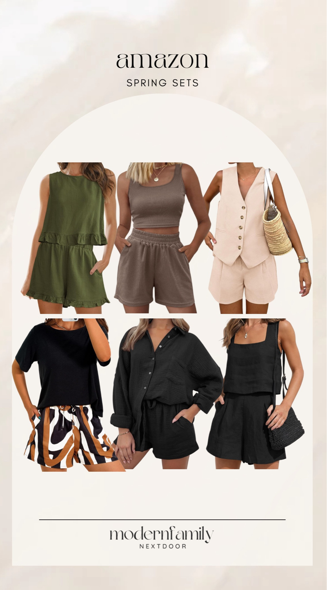 Spring sets, all from Amazon.



Shorts sets, spring outfit sets, summer outfit sets, shorts, tank tops, long sleeve top, sleeveless top, vest top

#LTKfindsunder50 #LTKstyletip #LTKtravel