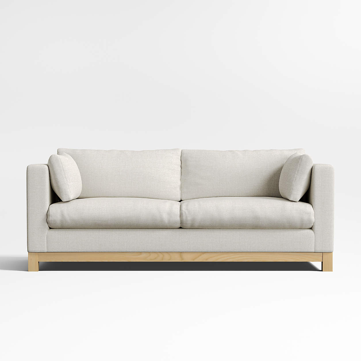 Pacific Wood Base 80" Sofa + Reviews | Crate & Barrel | Crate & Barrel