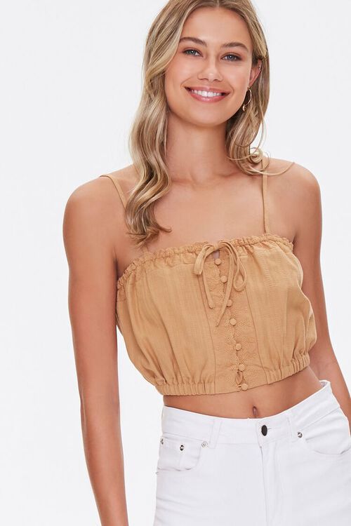 Button-Front Cropped Cami | Forever 21 (US)