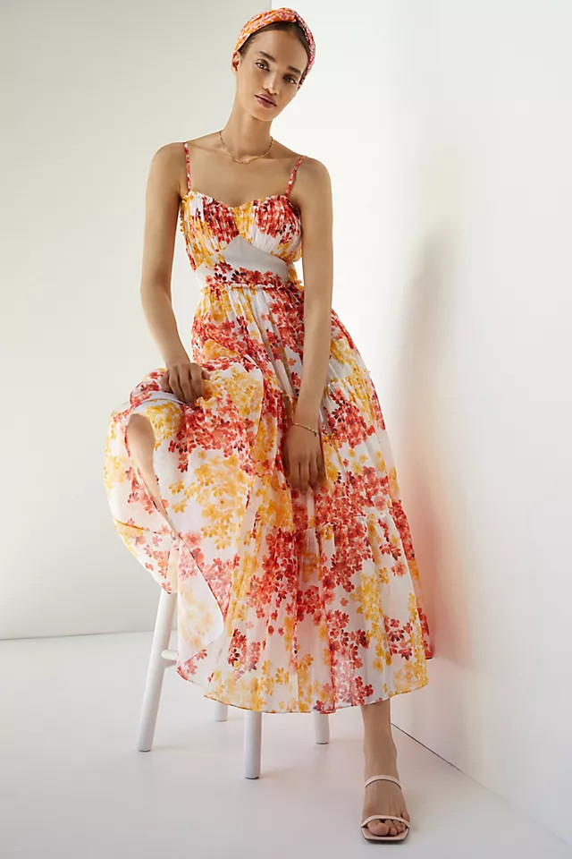 Tiered Floral Maxi Dress | Anthropologie (US)