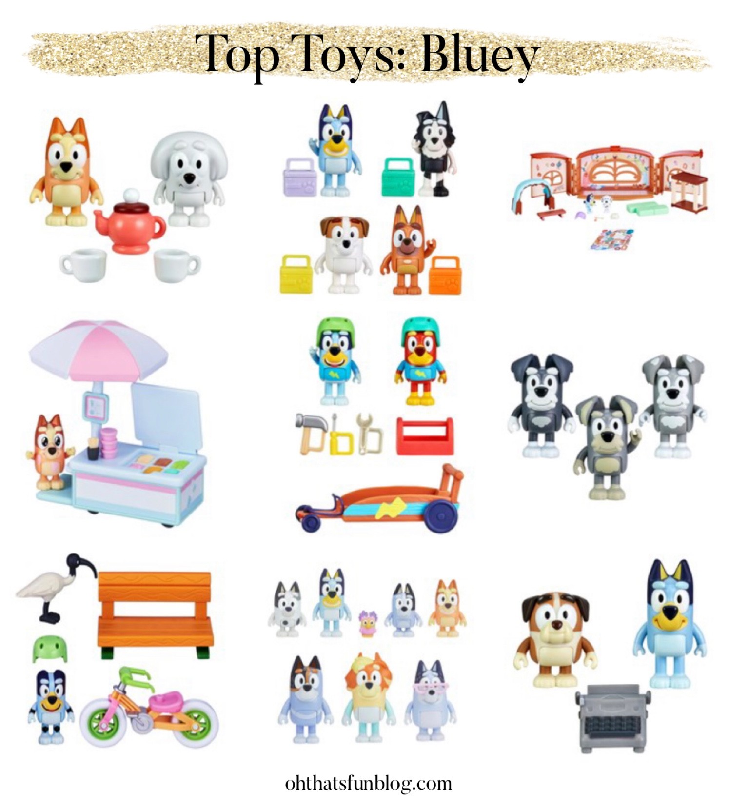 If you have a Bluey obsessed little one in your life, you cannot go wrong with these sweet play sets. 

#toys #toptoys #giftguide #toyguide #kidsgiftguide

#LTKGiftGuide #LTKHoliday #LTKkids