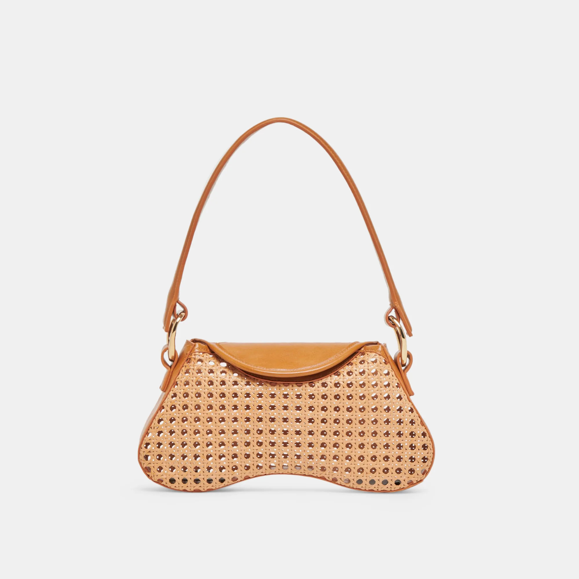Molene Shoulder Bag Tan Cane | DolceVita.com