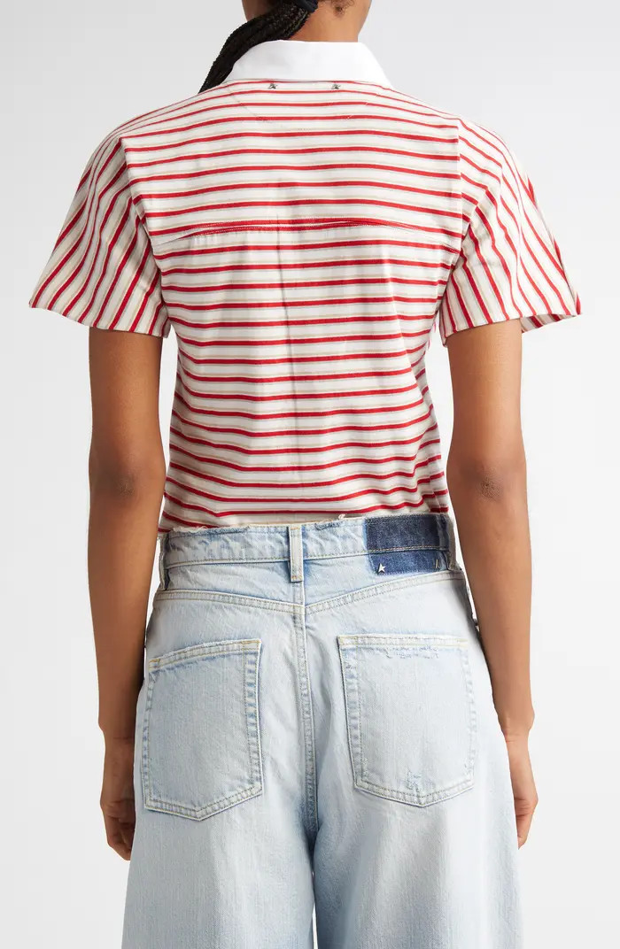 Golden Goose Journey Stripe Slim Fit Cotton Polo | Nordstrom | Nordstrom