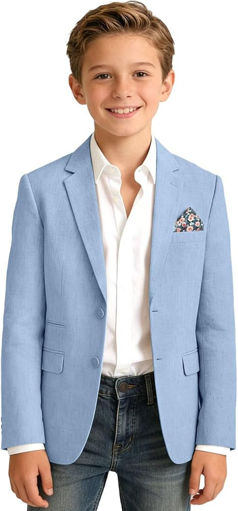 Bofan Linen Boys Blazer Formal Suit Jackets for Boy Outwear Jacket & Coats for Kids Boys’ Fashi... | Amazon (US)