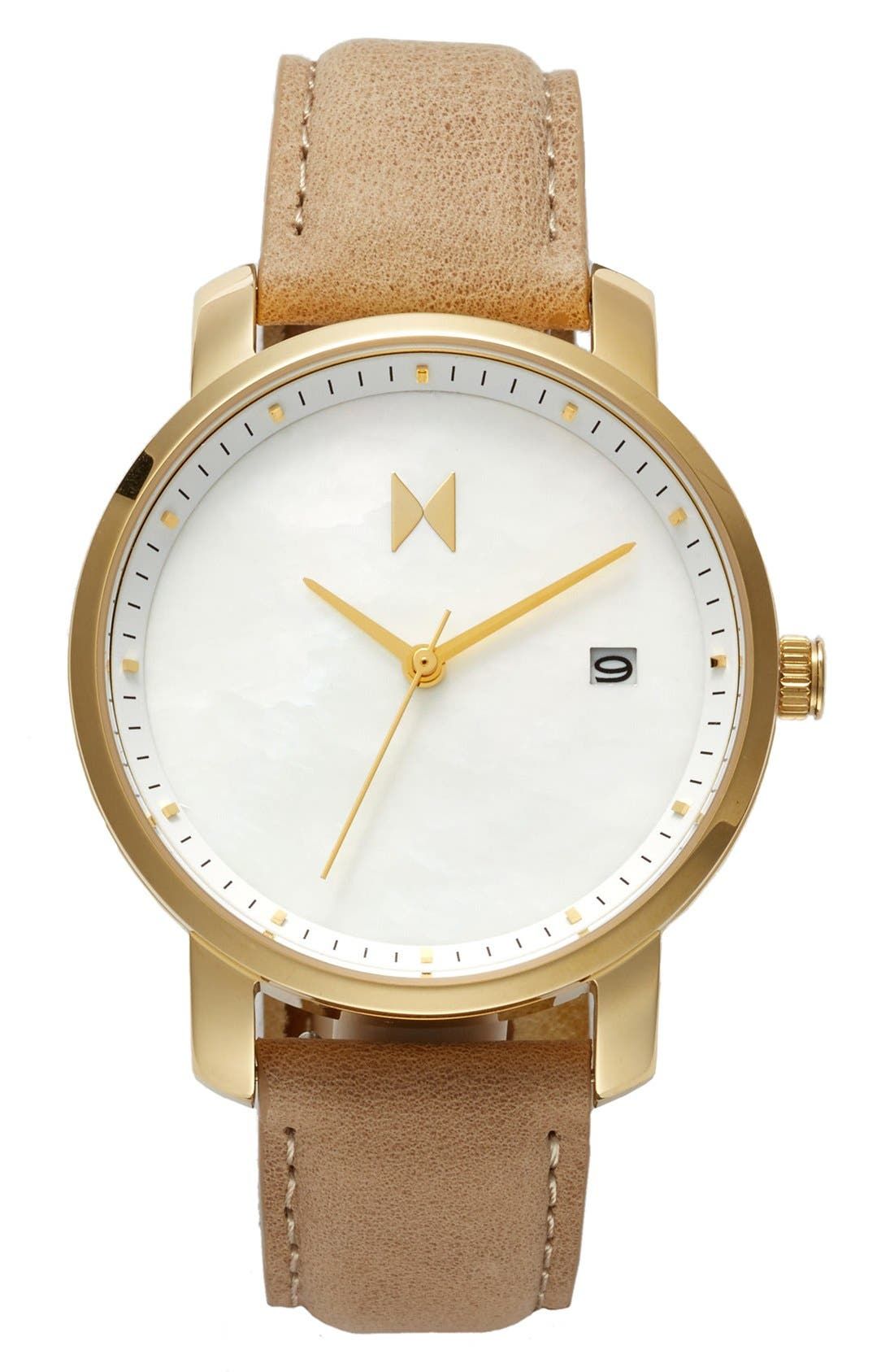 Leather Strap Watch, 38mm | Nordstrom