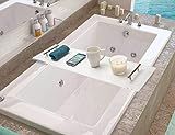 Mind Reader Premium Bath Tray Elegant Tub Caddy with Stainless Steel, Rust Resistant Handles, Lightw | Amazon (US)