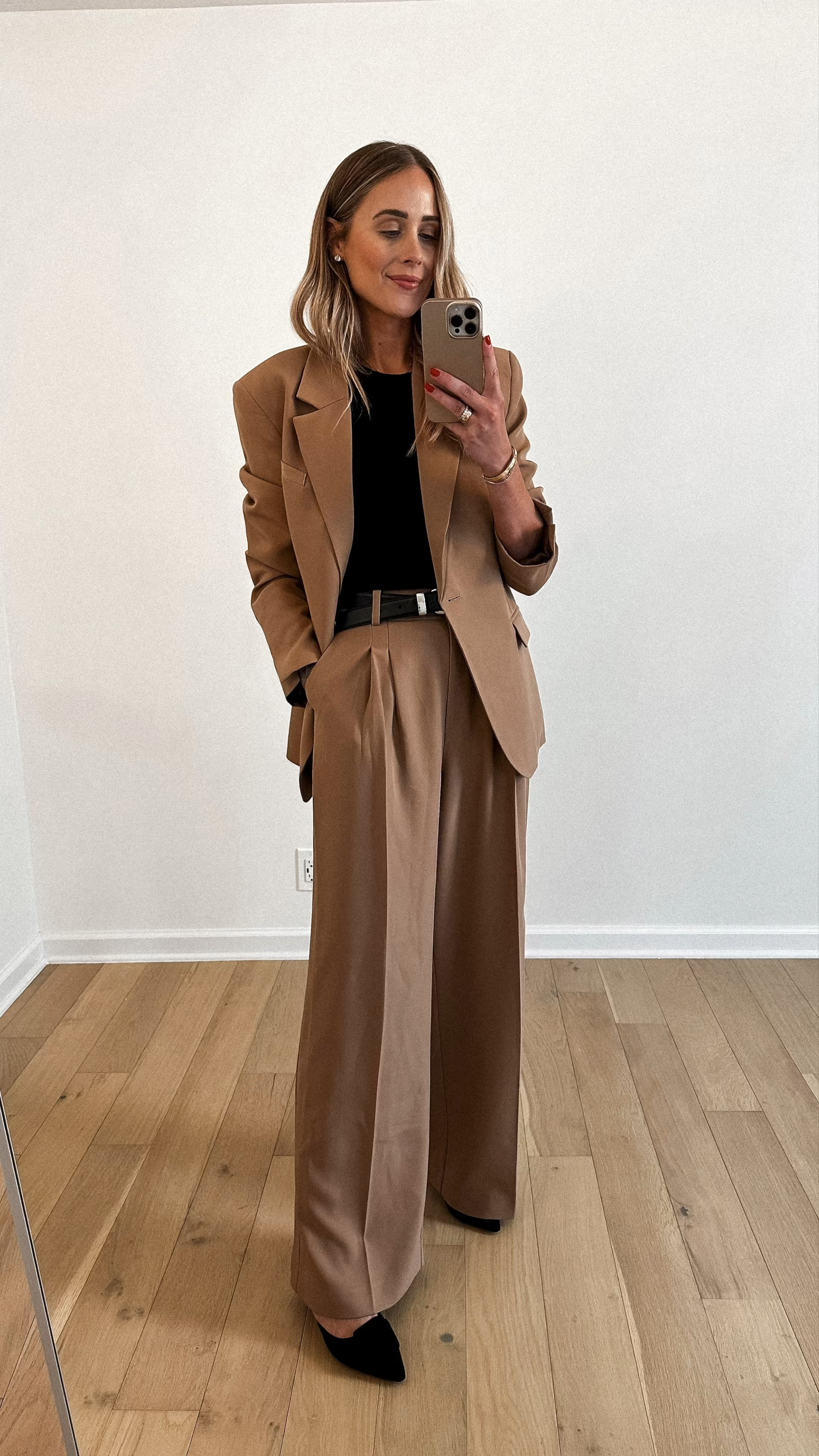 Camel Twill Wide Leg Trouser Pant curated on LTK